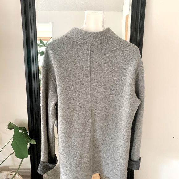 Gray Wool Annabel Tricot Cardigan Sweater - Picture 4 of 4